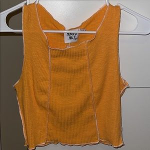 Princess polly bright orange high neck tank top.